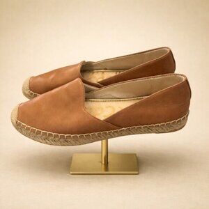 Sam Edelman Women’s Kesia Tan Leather Espadrille Flats 8